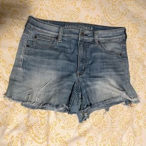 American Eagle hi-rise cut off shortie shorts. Cute denim shorts.